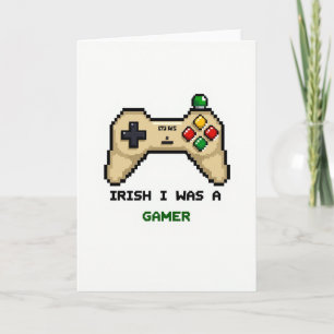 Ierse Gamer Retro Stijl Kaart