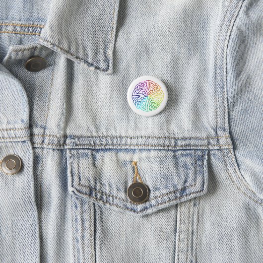 Ierse Gay & Lesbian Pride Celtic Ronde Button 3,2 Cm (In situ)