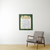 Ierse gebed Keltische rand en tartan  Wandkleed (In situ)