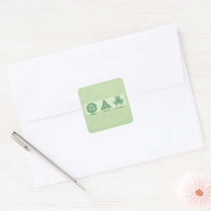 Ierse Gebeden en Zegeningen van Religieuze Vriende Vierkante Sticker