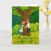 "Ierse geliefden" - Gefeliciteerd met jullie trouw Kaart (Gele Bloem)