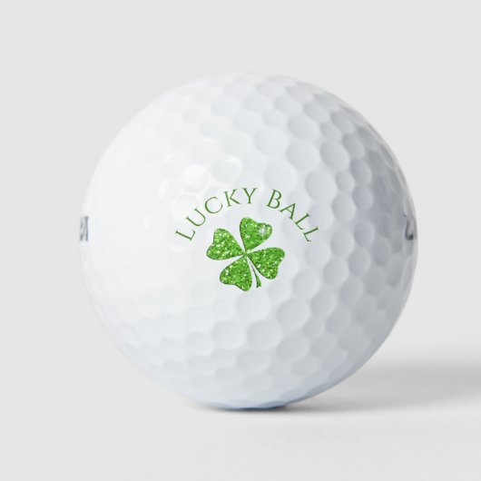 Ierse Geluk Klaver Monogrammed Golf Ballen (Voorkant)
