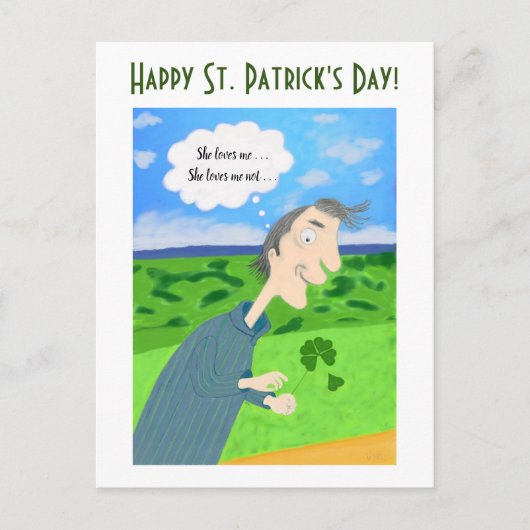 Ierse Geluks Kaart voor St. Patrick's Dag (Voorkant)