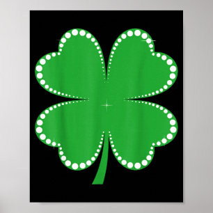 Ierse geluks shamrock groene klaver St. Patrick's  Poster