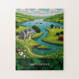 Ierse gepersonaliseerde landschapspuzzel legpuzzel