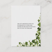 Ierse gestileerde shamrock bladrijke QR-code Informatiekaartje (Achterkant)