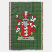 Ierse Gibney of O_Gibney wapenschild familie Cres Deken (Voorkant Verticaal)