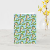 IERSE GIRAFFE ST. PATRICKS DAG WENSKAART blanco Kaart (Gele Bloem)