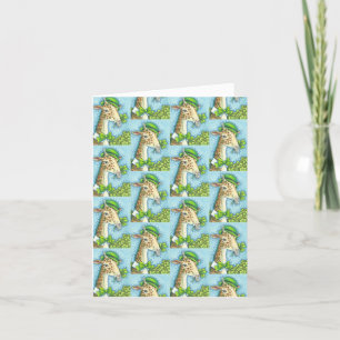 IERSE GIRAFFE ST. PATRICKS DAG WENSKAART blanco Kaart