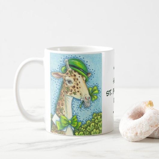 IERSE GIRAFFE ST. PATRICK'S DAY MOK Klassiek (Met donut)