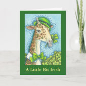 IERSE GIRAFFE ST. PATRICK'S DAY WENSKAART KAART (Voorkant)