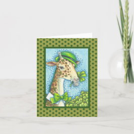 IERSE GIRAFFE ST. PATRICK'S DAY WENSKAART Vers Kaart