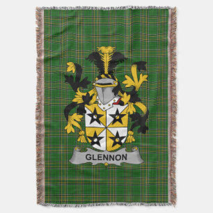 Ierse Glennon of Glenane Wapen Familie Crest Deken