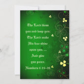 Ierse Golden Leaf Clover Design Wedding Blessing Kaart (Achterkant)