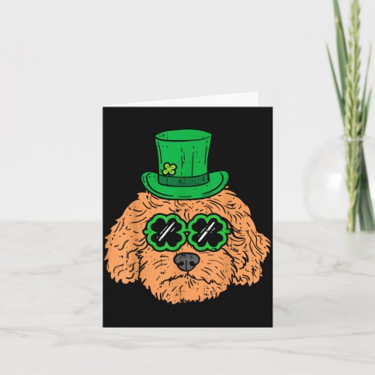 Ierse Goldendoodle Doodle Hond Grappige St. Patric Kaart (Voorkant)