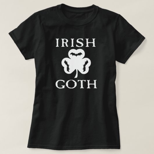 Ierse Gothic Shamrock Bats T-shirt (Design voorkant)