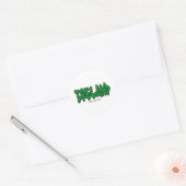 Ierse graffiti ronde sticker (Envelop)