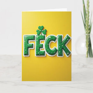 Ierse grapkaart met Feck-woordgrap Kaart