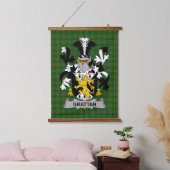 Ierse Grattan of McGrattan Wapen Familiewapen Hangend Wandkleed (Slaapkamer)