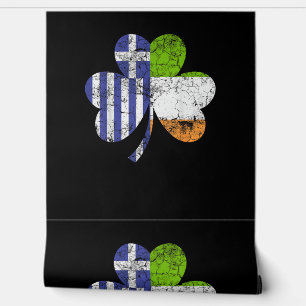 Ierse Griekse vlag Ierland Shamrock St Patricks Da Behang