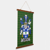 Ierse Griffith Wapen Familie Crest Hangend Wandkleed (Gebogen)