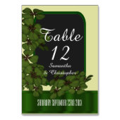 Ierse groen, crème en shamrock bruiloft kaart (Voorkant)