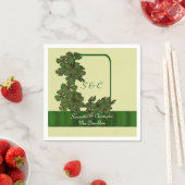 Ierse groen, crème en shamrock bruiloft servetten (Insitu)