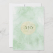 Ierse groene aquarel bruiloft kaart (Achterkant)