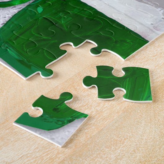 Ierse groene bierpuzzel legpuzzel (Zijkant)