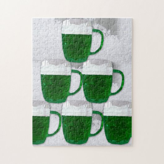 Ierse groene bierpuzzel legpuzzel (Verticaal)