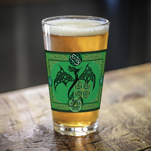 Ierse groene draak Keltisch Glas