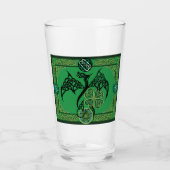 Ierse groene draak Keltisch Glas (Voorkant)