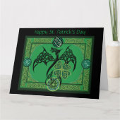Ierse groene draak Keltisch Kaart (Voorkant)