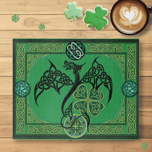 Ierse groene draak Keltisch Legpuzzel