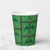 Ierse groene draak Keltisch Papieren Bekers (Achterkant)