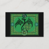 Ierse groene draak Keltisch Visitekaartje (Voorkant)
