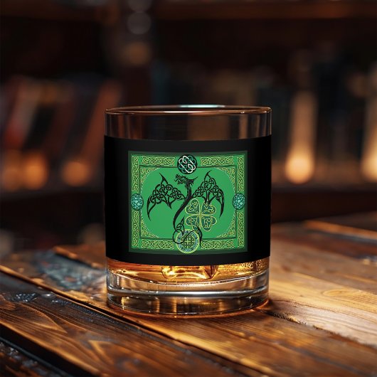 Ierse groene draak Keltisch Whisky Glas
