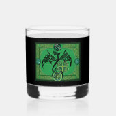 Ierse groene draak Keltisch Whisky Glas (Voorkant)