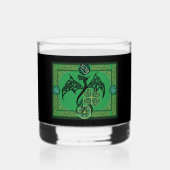 Ierse groene draak Keltisch Whisky Glas (Achterkant)