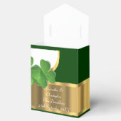 Ierse Groene en gouden bruiloft Bedankdoosjes (Geopend)