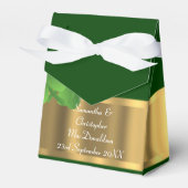 Ierse Groene en gouden bruiloft Bedankdoosjes (Voorkant Zijde)