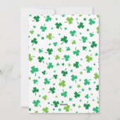Ierse Groene en Witte Huwelijksuitnodiging Feestdagenkaart (Achterkant)