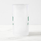 Ierse groene klaver aangepaste achternaam matglas bierpul (Center)