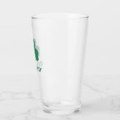 Ierse Groene Klaver Aangepaste Familienaam Glas (Links)