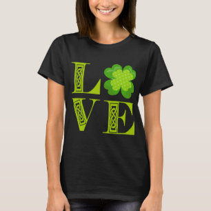 Ierse Groene Klaver Shamrock Keltische Knoop LIEFD T-shirt