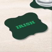 Ierse groene moderne typografie Saint Patrick's Da Kartonnen Onderzetters (Gekanteld)