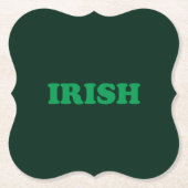Ierse groene moderne typografie Saint Patrick's Da Kartonnen Onderzetters (Voorkant)