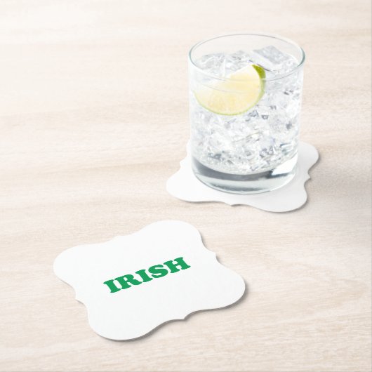 Ierse groene moderne typografie St. Patrick's Day Kartonnen Onderzetters (Insitu)