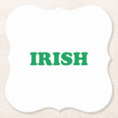 Ierse groene moderne typografie St. Patrick's Day Kartonnen Onderzetters (Voorkant)