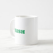 Ierse groene moderne typografie St. Patrick's Day Koffiemok (Voorkant links)